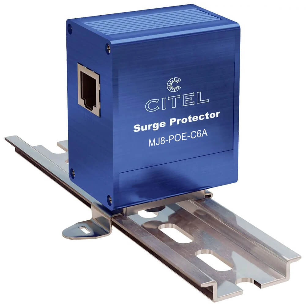 Chống sét 1 port PoE 10Gb, Imax 2kA, RJ45 in-out Model MJ8-POE-C6A